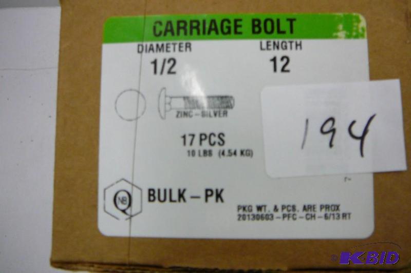 10 lbs 12 x 12 Carriage Bolts...