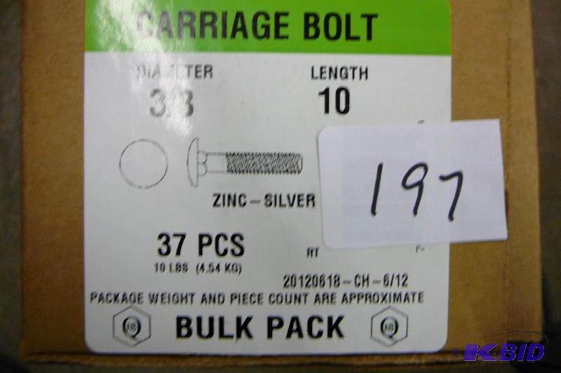10 lbs 38 x 10 Carriage Bolts...
