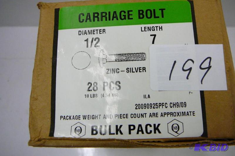 10 lbs 12 x 7 Carriage Bolts...