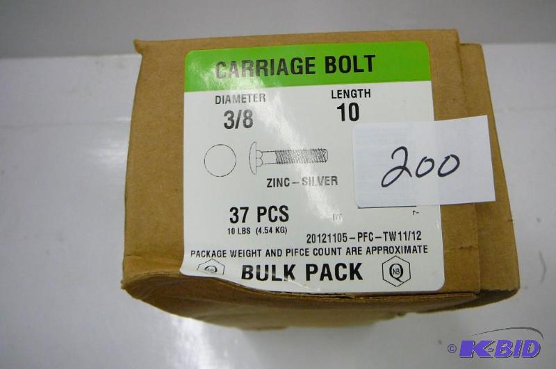 10 lbs 38 x 10 Carriage Bolts...