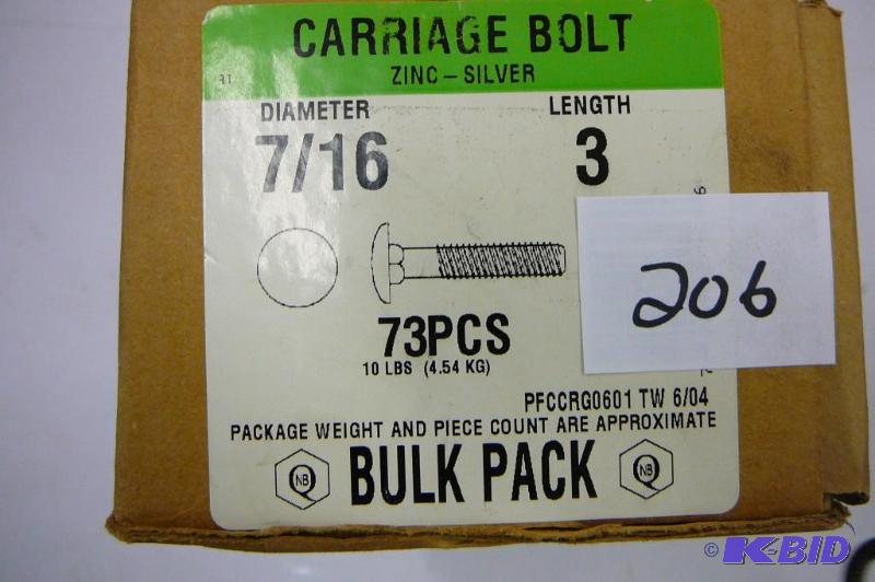 10 lbs 716 x 3 Carriage Bolts...