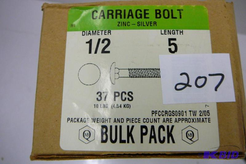 10 lbs 12 x 5 Carriage Bolts...