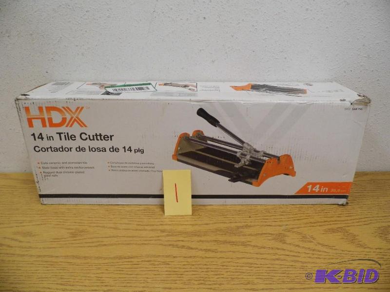 lot 1 image: HDX 14 Tile Cutter