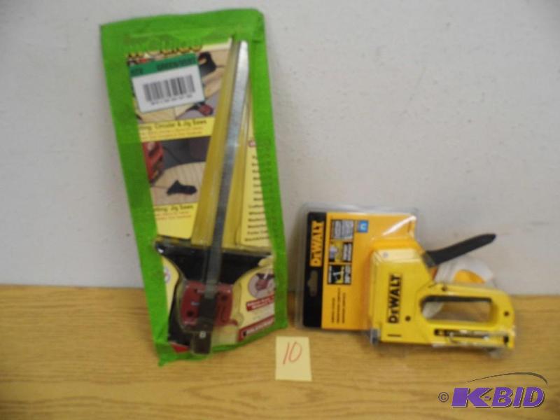 lot 10 image: Saw Guide & DeWalt Staple Gun