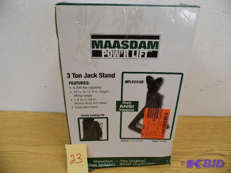lot 23 image: Maasdam 3 Ton Jack Stand