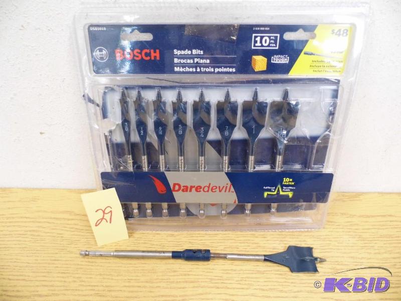 lot 29 image: Bosch 10 Piece Spade Bits