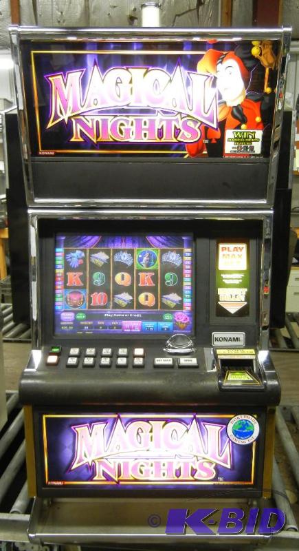 lot 1002 image: KONAMI HERCULITE MAGICAL NIGHTS UPRIGHT VIDEO SLOT MACHINE