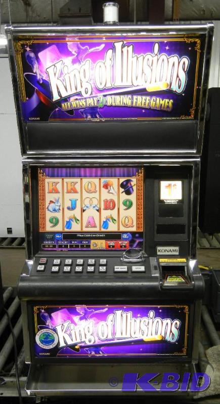 lot 1004 image: KONAMI HERCULITE KING OF ILLUSIONS UPRIGHT VIDEO SLOT MACHINE