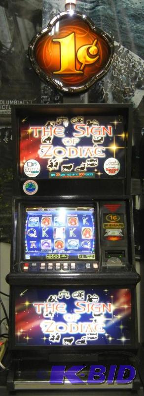 lot 1006 image: ATRONIC CASHLINE THE SIGN OF ZODIAC UPRIGHT VIDEO SLOT MACHINE
