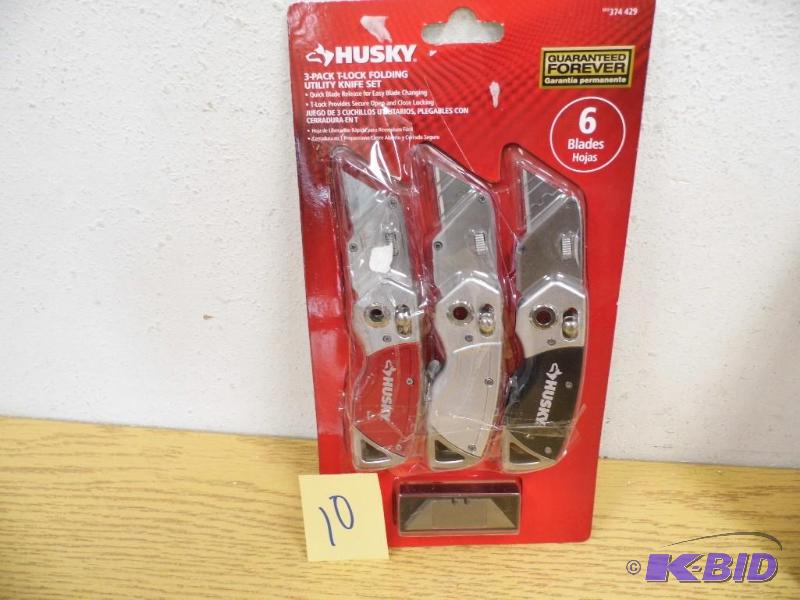 Husky 3 Piece Locking Utility Knife Set