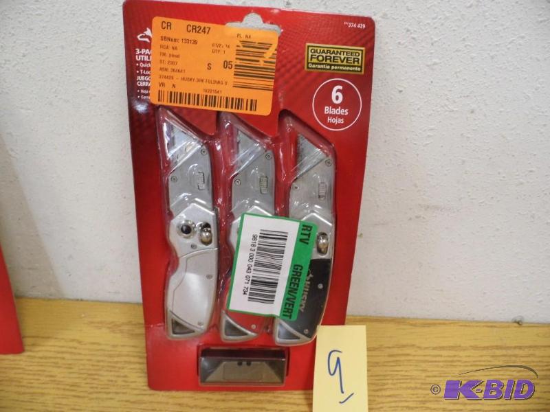 Husky 3 Piece Locking Utility Knife Set