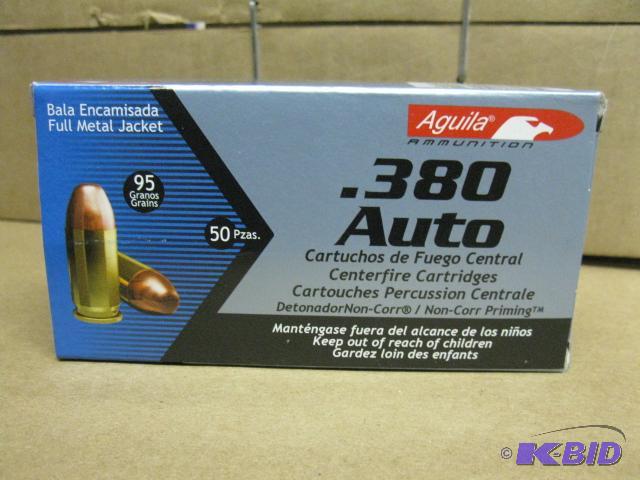 .380 Auila Ammo, 95 gr, 50 count box...