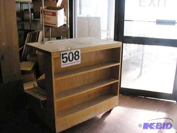 Solid oak display rack