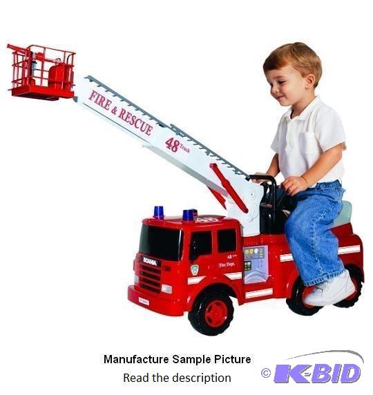 lot 104 image: Action Fire Engine Kids Ride On - Has Sounds ...