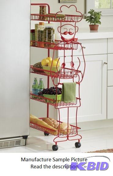 lot 111 image: Chef Thinman Storage Cart - Red -&nbspThis h...
