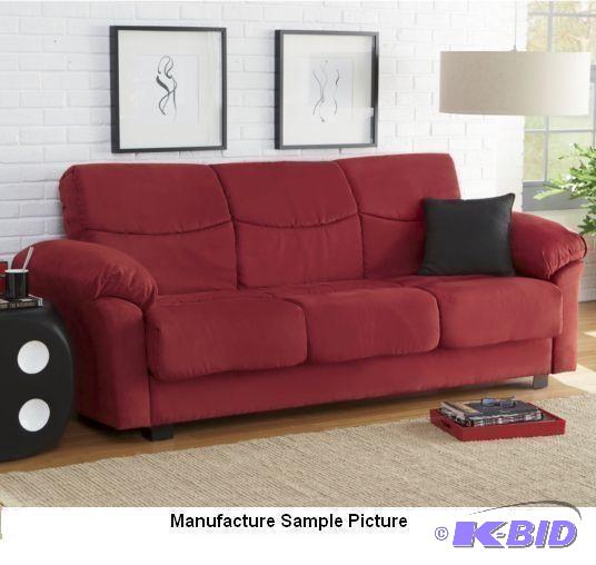 lot 126 image: Red Klik Klak Sofa - When your guests settle ...