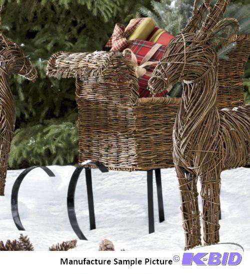 lot 138 image: Natural Vine Sleigh - Crafted with sturdy, pa...