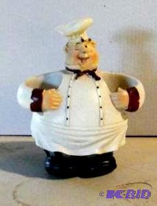lot 155 image: Chef Design Figurine Salt and Pepper Shaker H...