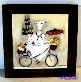 lot 156 image: Chef Design Wall HangingTrivetSpoon Rest - ...