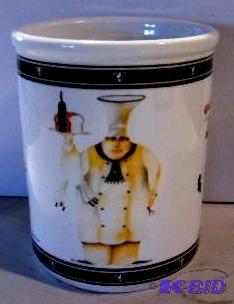 lot 157 image: Chef Design Utensil Pot - 5.5" in diamet...