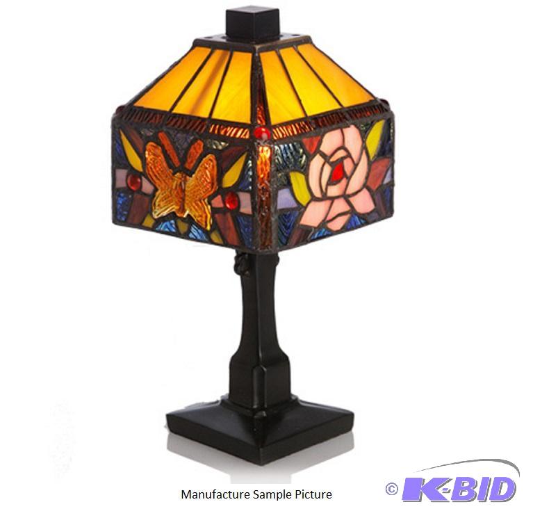 lot 181 image: River of Goods Mini Table Lamp -&nbspStained...