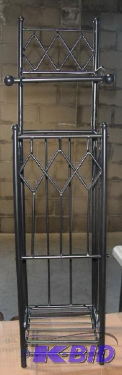 lot 195 image: Toilet Tissue Dispenser and Holder - Black me...