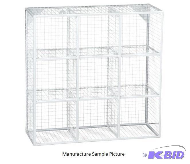 lot 57 image: Nine Cube Wire Wall&nbspShelf - White - 24&q...