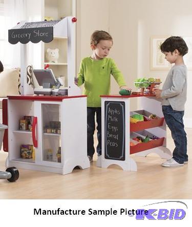 lot 7 image: Kidcraft Grocery Store Stand - With write-on ...