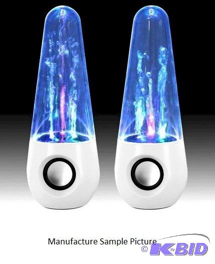 lot 83 image: Pair of Water Dance Speakers - White - Model ...