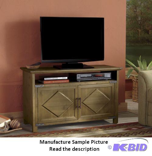 lot 9 image: Southwest TV Stand -&nbspRaised diamond shap...