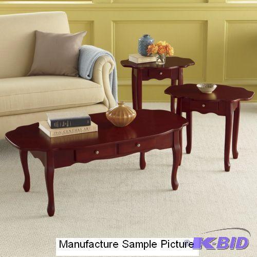 lot 91 image: Queen Anne Three Piece Table Set -&nbspCoffe...