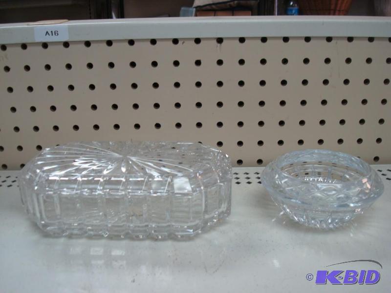 Pair Of Crystal Dishes, Miksa And Princess Ho...