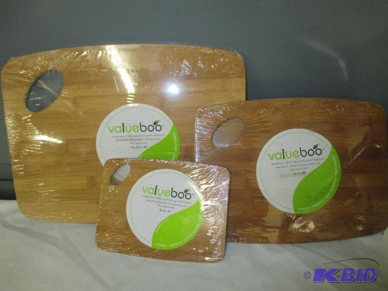 Value Boo Bamboo coasters and cutting board new
