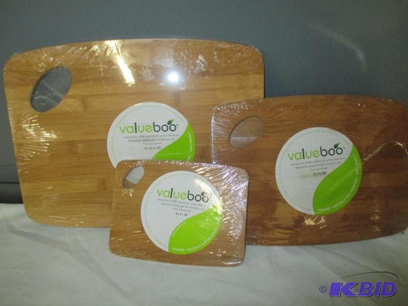 Value Boo Bamboo coasters and cutting board new