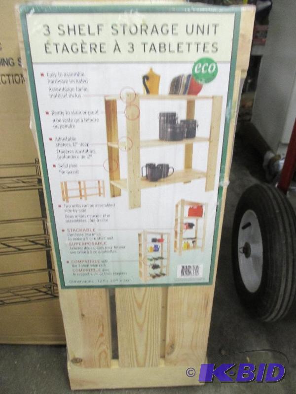 3 shelf storage unit