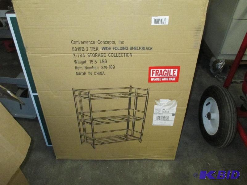 Wide 3 tier folding shelf