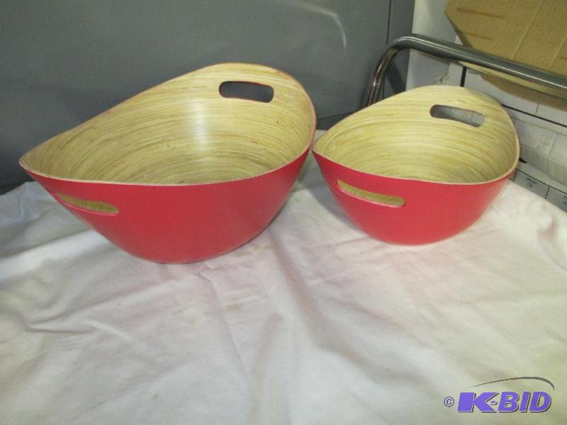 2 Bamboo Bowls