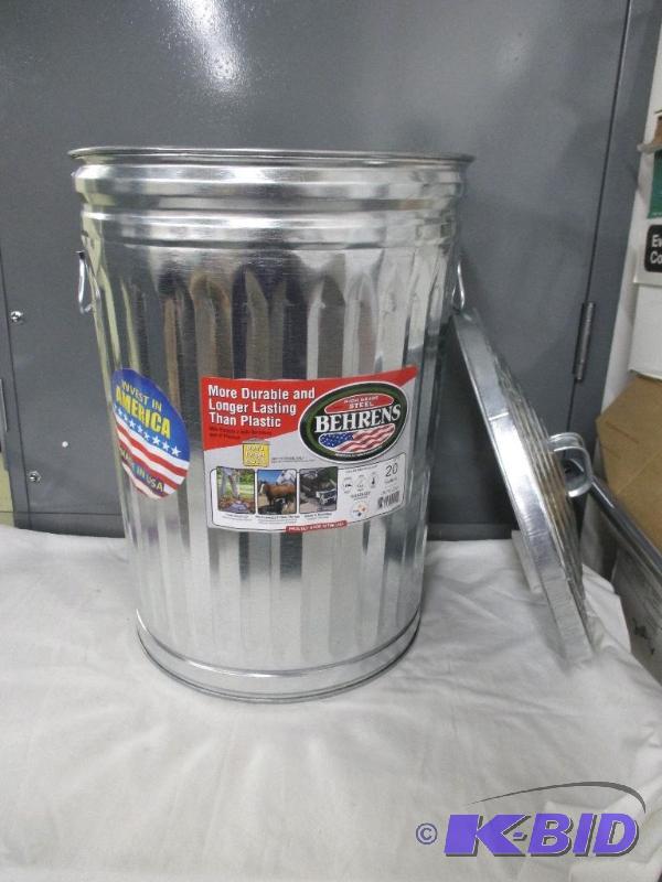 Behrens steel galvanized utility can