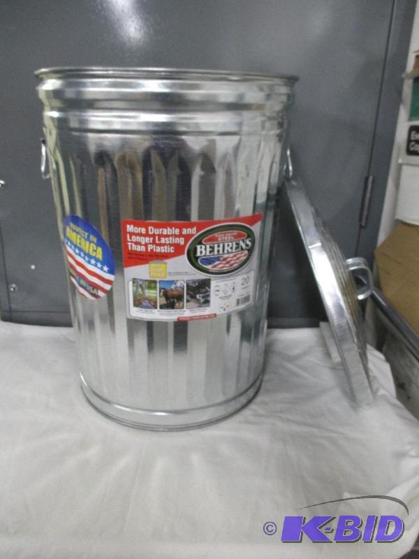Behrens steel galvanized utility can