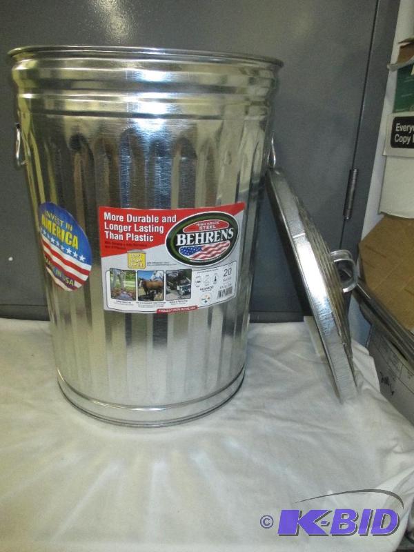 Behrens steel galvanized utility can