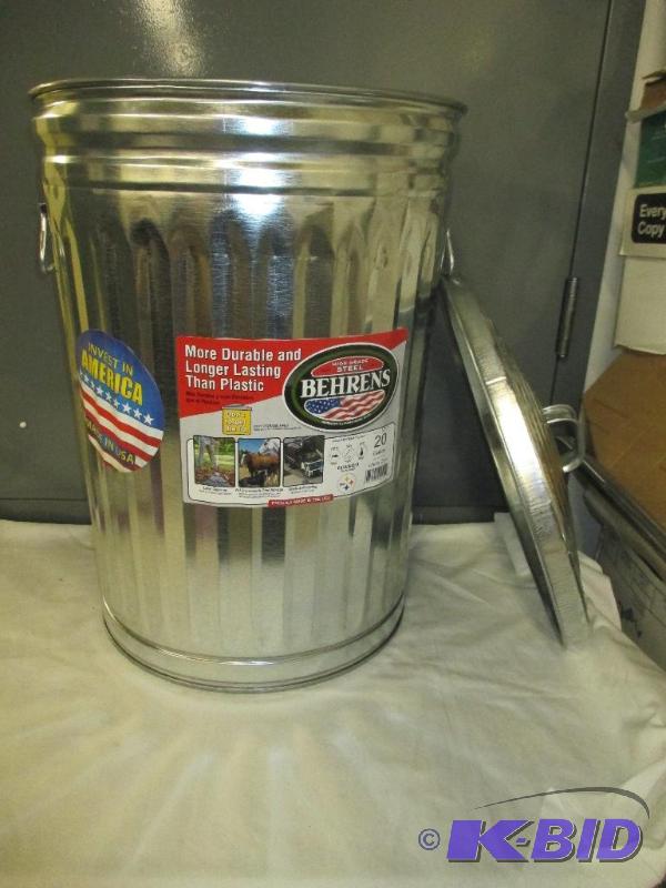 Behrens steel galvanized utility can