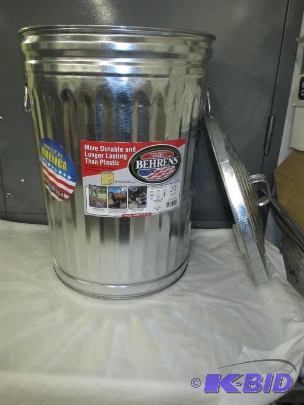 Behrens steel galvanized utility can