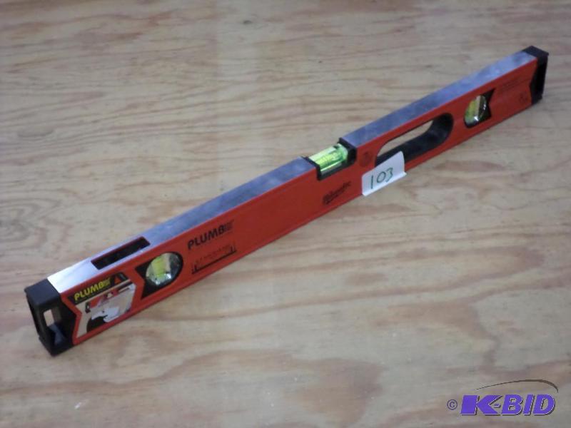 lot 103 image: Milwaukee 24" Plumb Line Level, New...