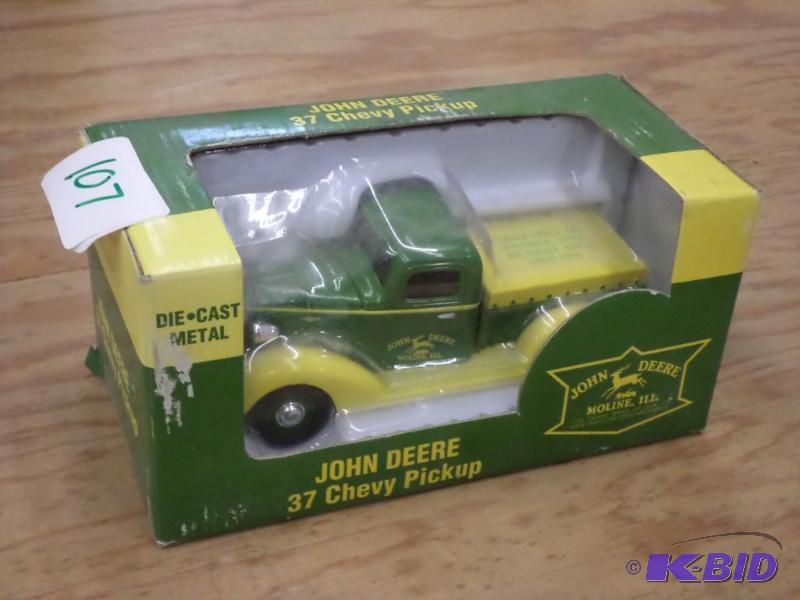 lot 107 image: John Deere 1937 Chevy Pick-Up...