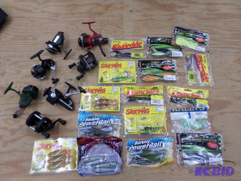 lot 136 image: Lot Of Misc Fishing Reels & Plastic Fishi...