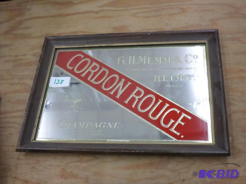 lot 138 image: Cordon Rouge Mirrored Sign...