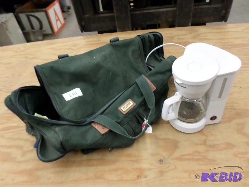 lot 147 image: (1) Duffle Bag & Mini Coffee Maker...