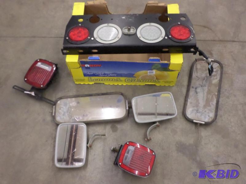 lot 41 image: Box Of Truck Mirror Sets, Tail Light Set, Aut...