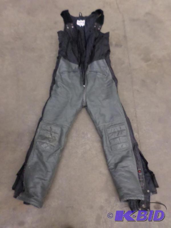 lot 61 image: Polaris Size-LT Leather Snomobile Bibs...