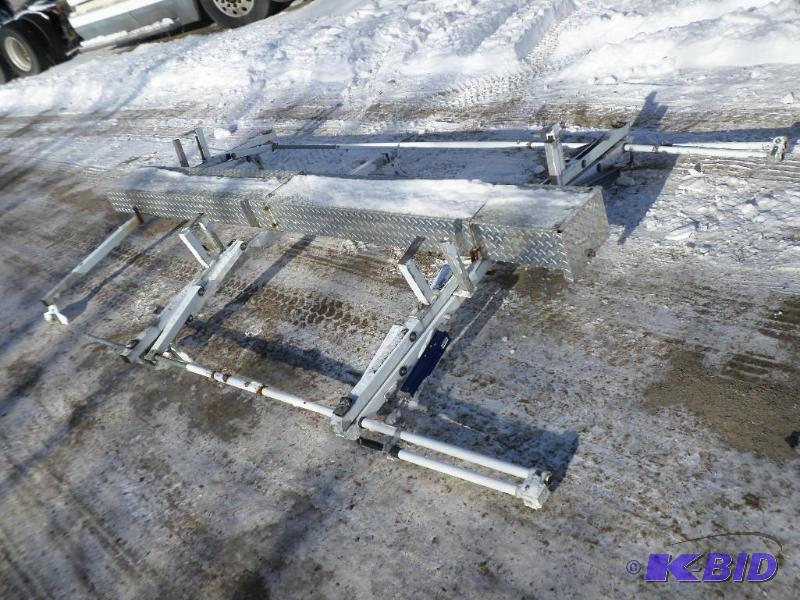 lot 7 image: Aluminum Rooftop Ratcheting Ladder Rack Syste...